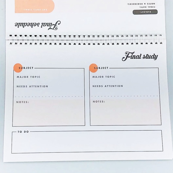 A4 One Semester Study Planner with Pen - Picture 6 of 8